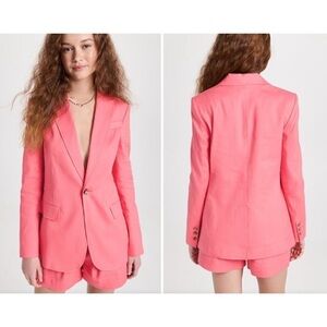 NWOT A.L.C. Donovan Linen Blend Blazer Sz 10 Career Preppy Minimalist Pastel